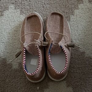 Hey Dude Tan Kids Moccasins